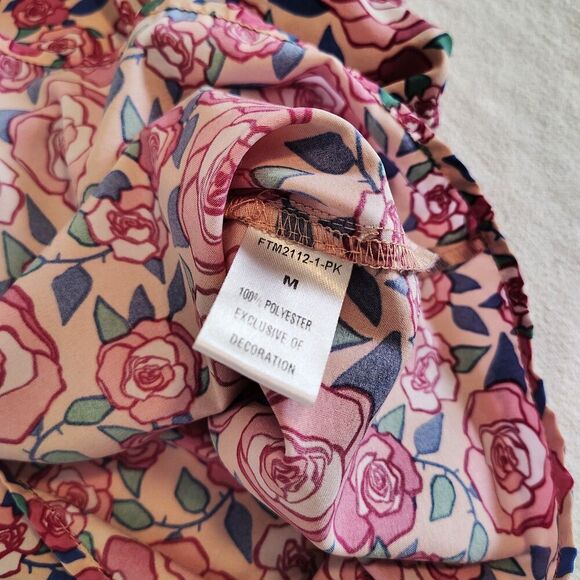 Anthropologie THML Floral Cap Flutter Sleeve Colorful Ruffle Floral Preppy M - Picture 4 of 7
